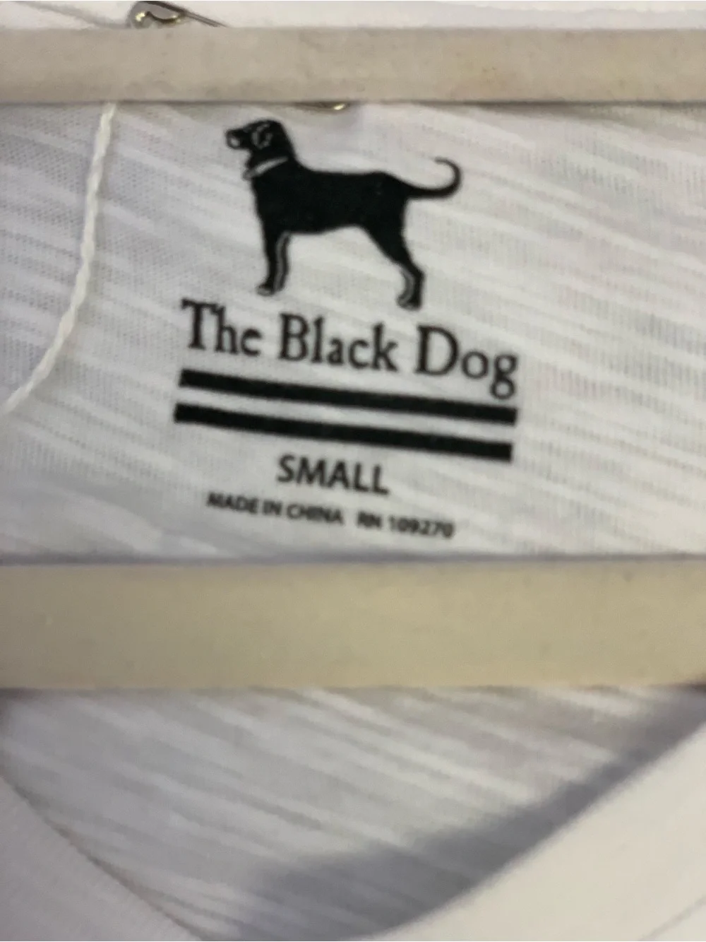 The Black Dog White Sleeveless Lady’s Muscle Tank with Small Dog Logo Size-Small